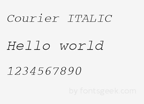 Courier 10 Pitch W07 Font preview